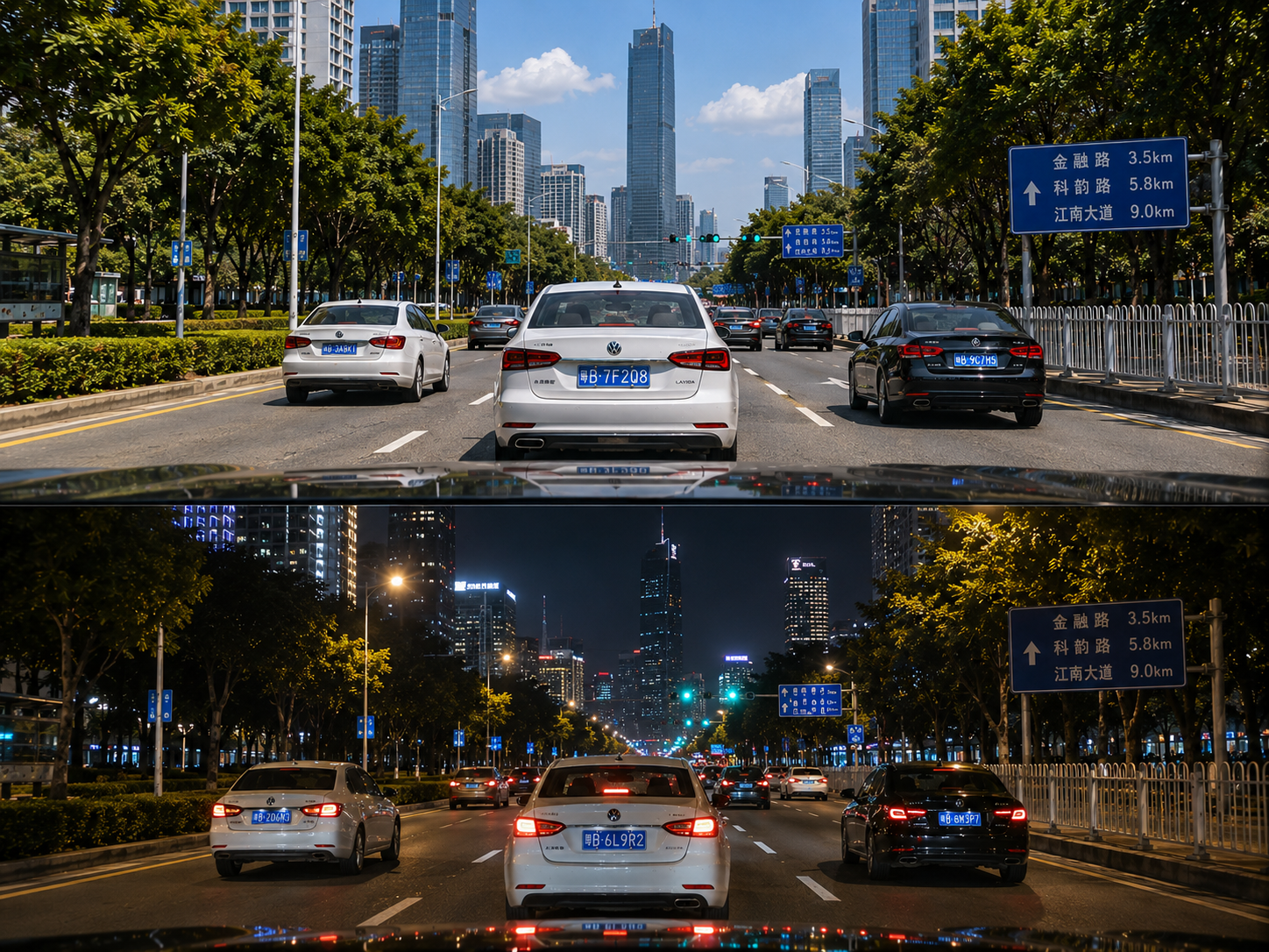 白天夜晚路测对比